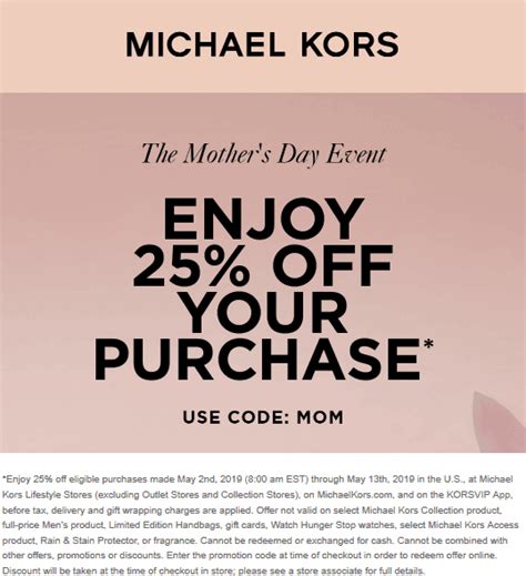 michael kors promi code|michael kors 25 off code.